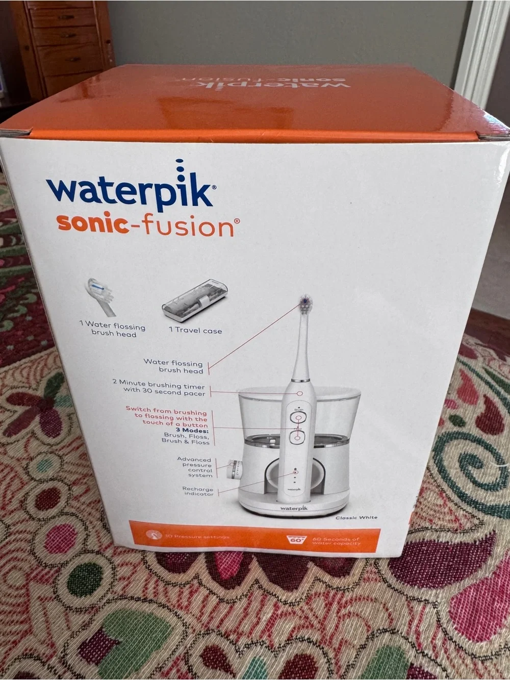Waterpik Sonic-Fusion Water Flosser Toothbrush System w/ Box – No Brush Head - Picture 2 of 13